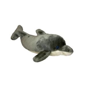 Sea World Dolphin Plush 14" Stuffed Animal Dolphin White Gray Toy